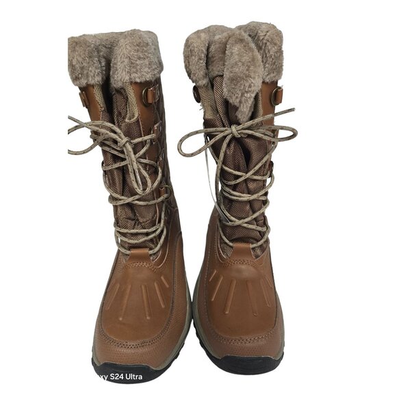 Pacific Mountain Womens Fur-Lined Thinsulate Winter Boots Quilted Pattern Size 9 - Picture 4 of 12